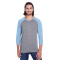 T-shirt unisexe à manches raglan 3/4 de Threadfast