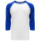 T-shirt de baseball unisexe en CVC à manches 3/4