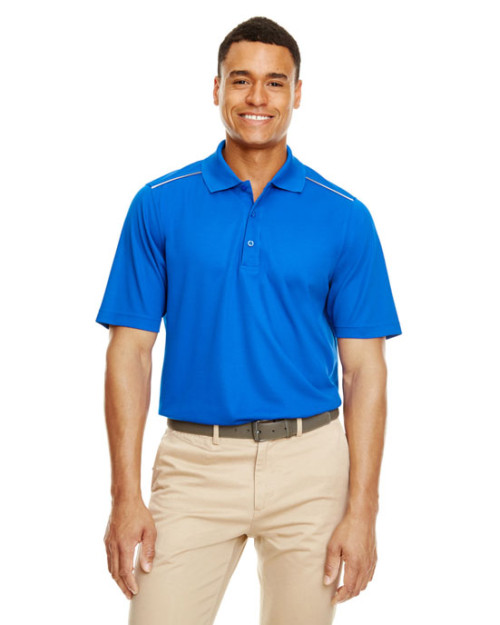 Polo performance pour homme en piqué avec passepoil réfléchissant Radiant de CORE365MC Polo performance pour homme en piqué avec passepoil réfléchissant Radiant de CORE365MC
