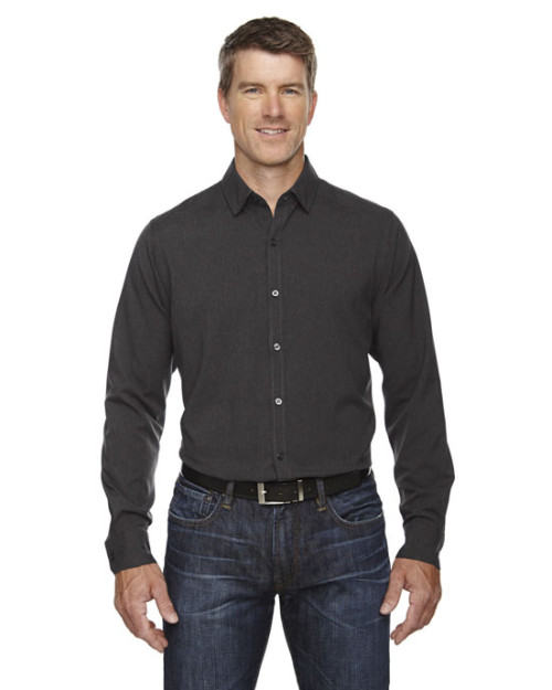 Chemise performance pour homme Central Ave de North End SportMD Bleu à motif mélangé Chemise performance pour homme Central Ave de North End SportMD Bleu à motif mélangé