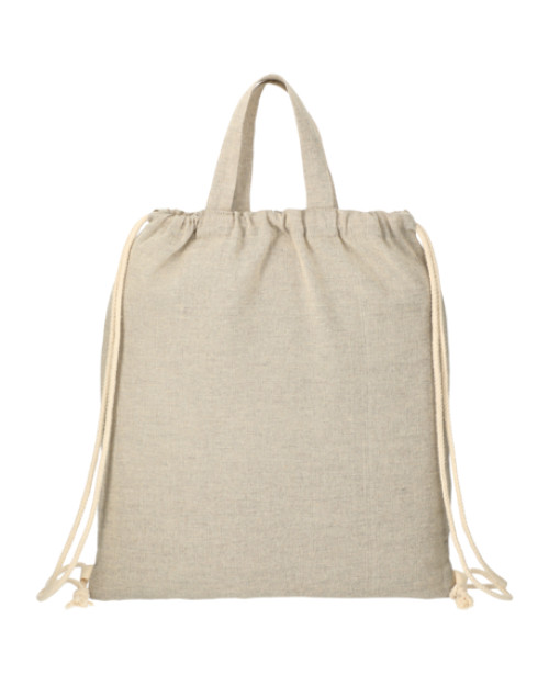 Sac à cordon en coton recyclé de 5 oz Sac à cordon en coton recyclé de 5 oz