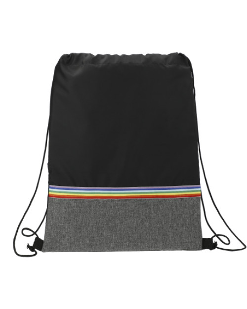 Sac à cordon RPET arc-en-ciel Sac à cordon RPET arc-en-ciel