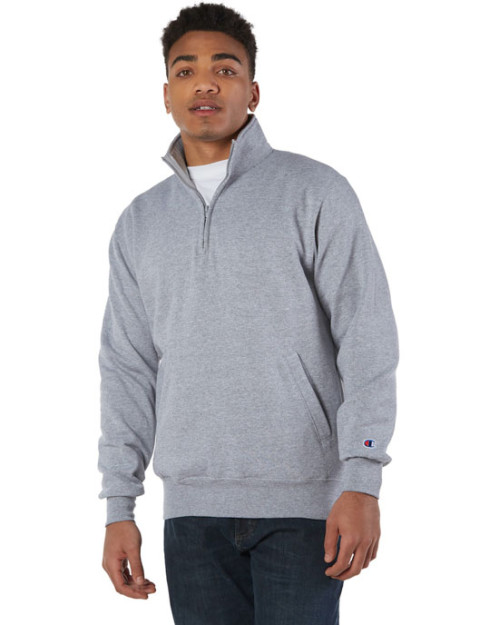 Champion Double Dry EcoMD - 12 oz/verge, Haut avec glissière mi-hauteur Champion Double Dry EcoMD - 12 oz/verge, Haut avec glissière mi-hauteur